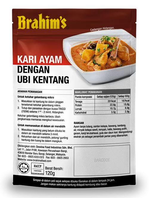 Kari Ayam Dengan Ubi Kentang
