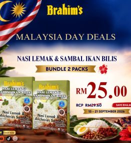 Nasi Lemak & Sambal Ikan Bilis 320g 2 Packs @ RM25.00