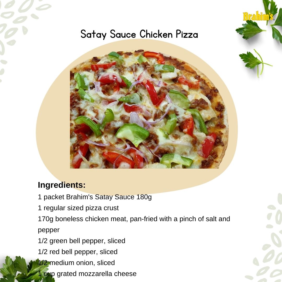 satay sauce chicken pizza ingredients