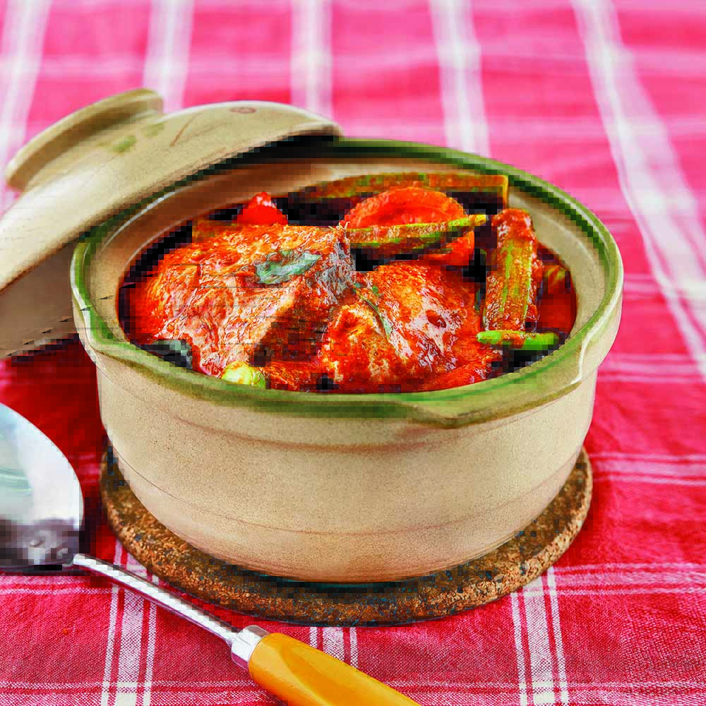Fish Curry with Tomatoes and Ladies Fingers