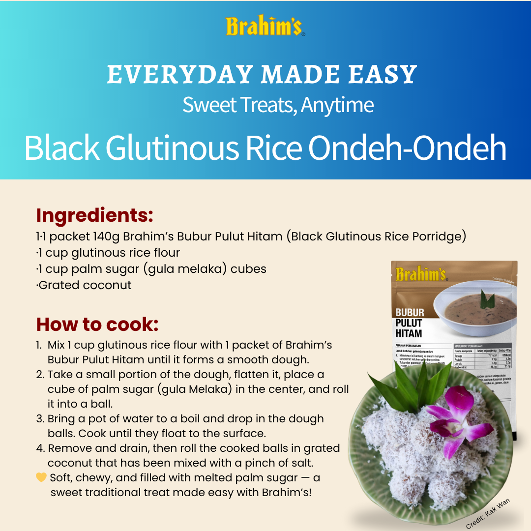 Black Glutinous Rice Ondeh-Ondeh Black Glutinous Rice Ondeh-Ondeh