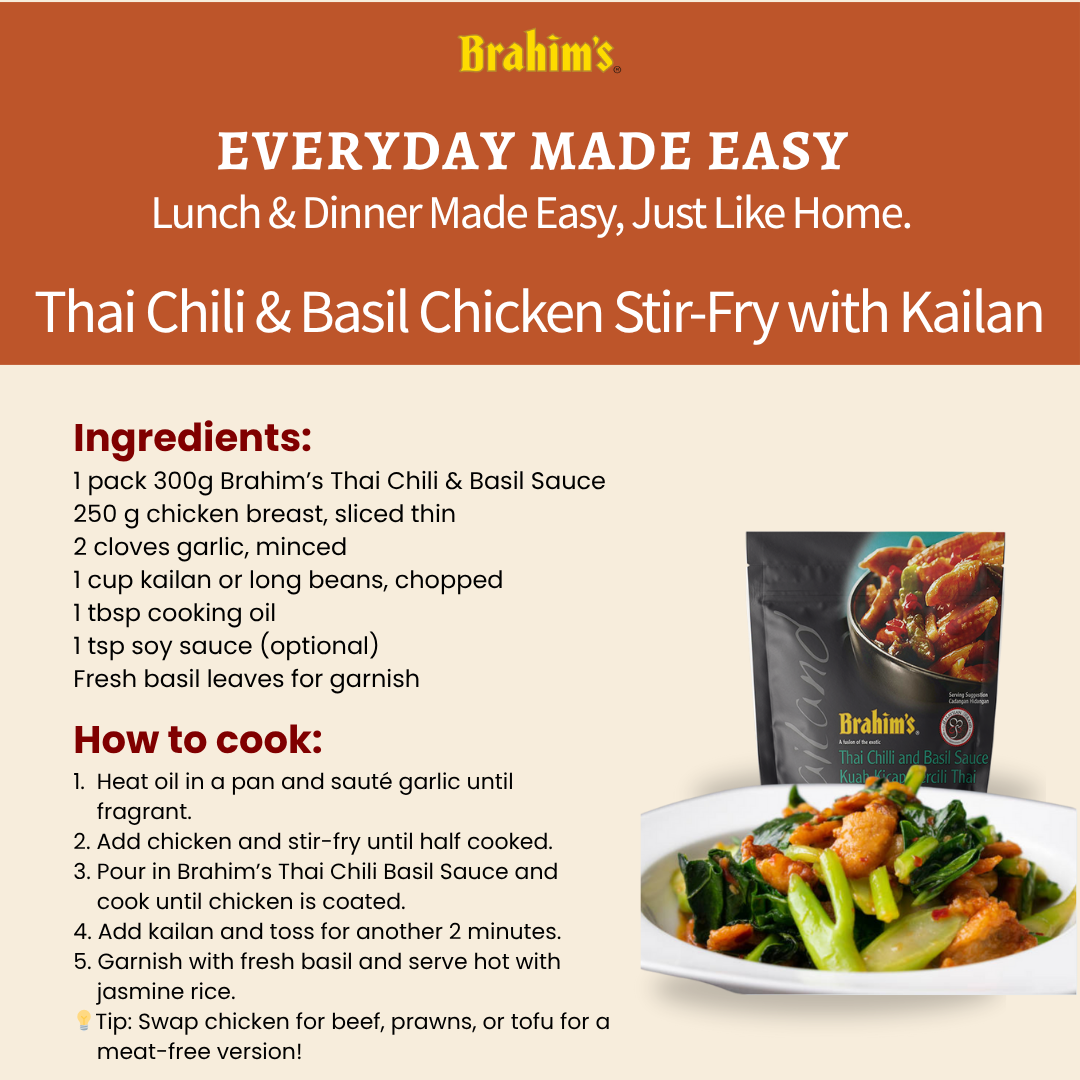 Thai Chili & Basil Chicken Stir-Fry with Kailan Thai Chili & Basil Chicken Stir-Fry with Kailan