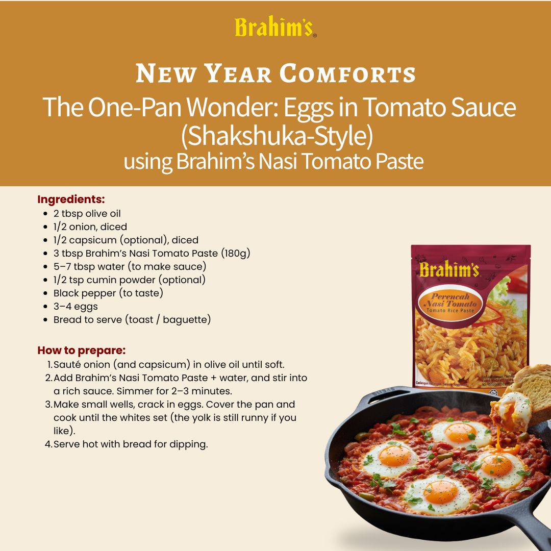 3 The One-Pan Wonder_ Eggs in Tomato Sauce (Shakshuka-Style) using Brahim’s Nasi Tomato Paste