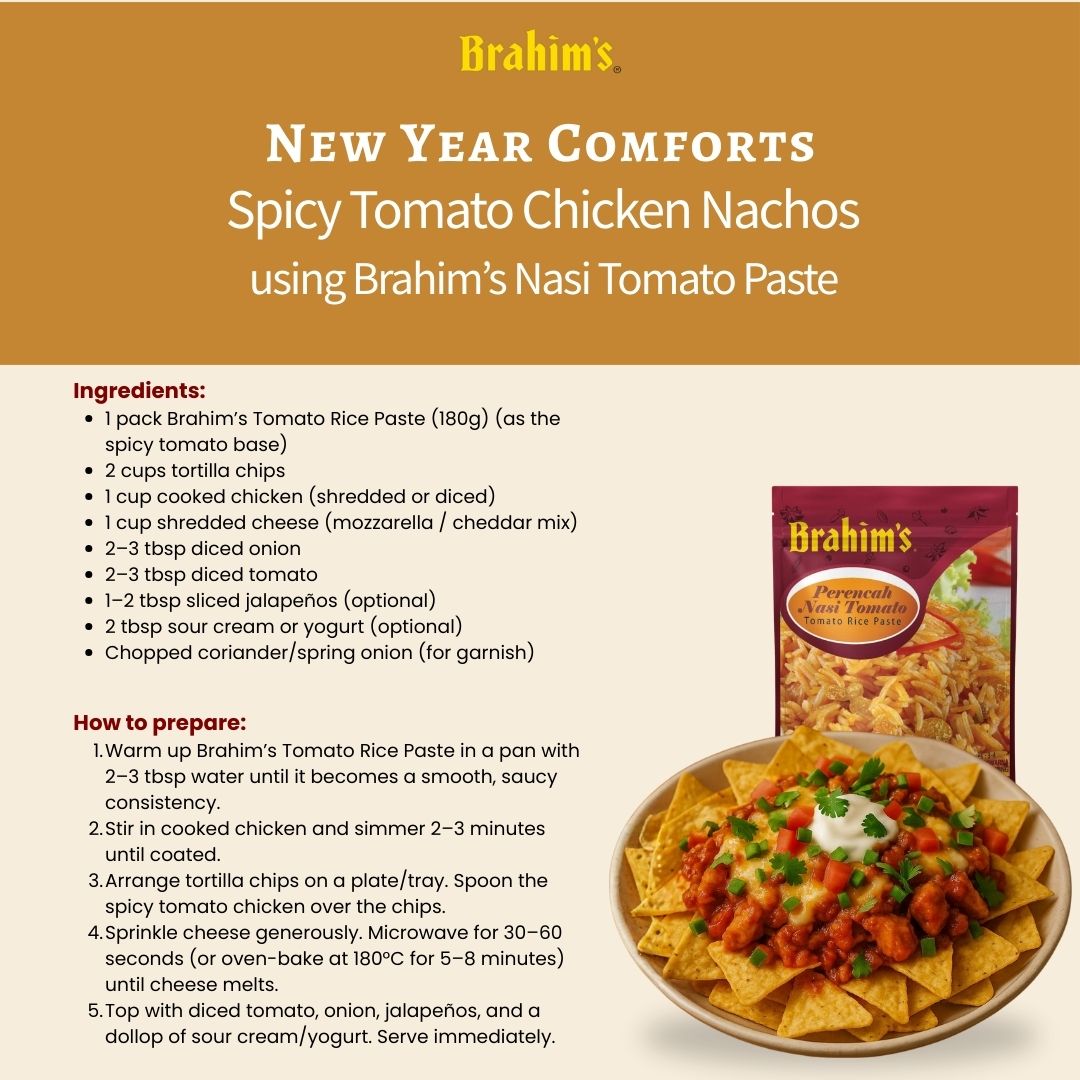 5 Spicy Tomato Chicken Nachos (Using Brahim’s Tomato Rice Paste)