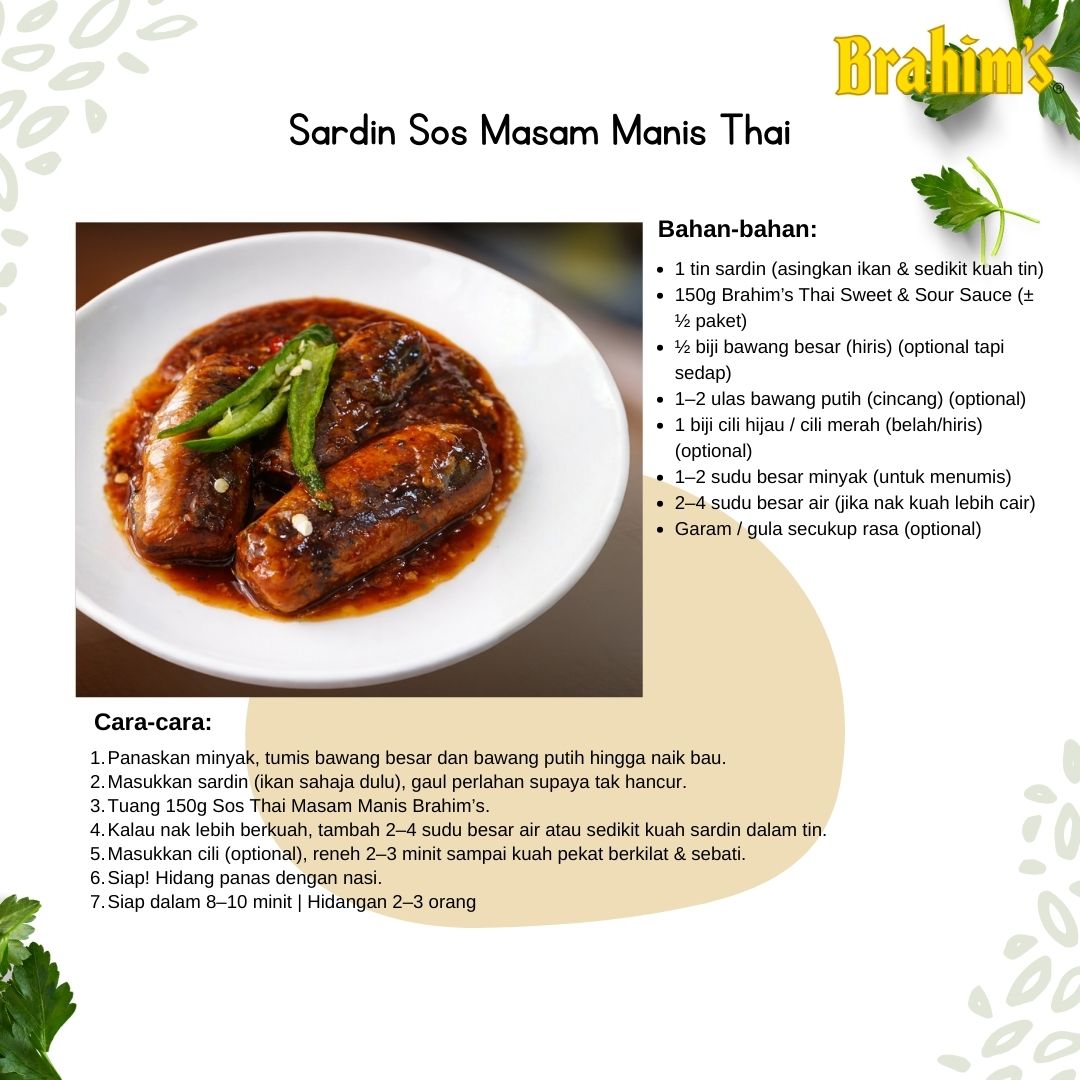 Recipe: Sardin Sos Masam Manis Thai