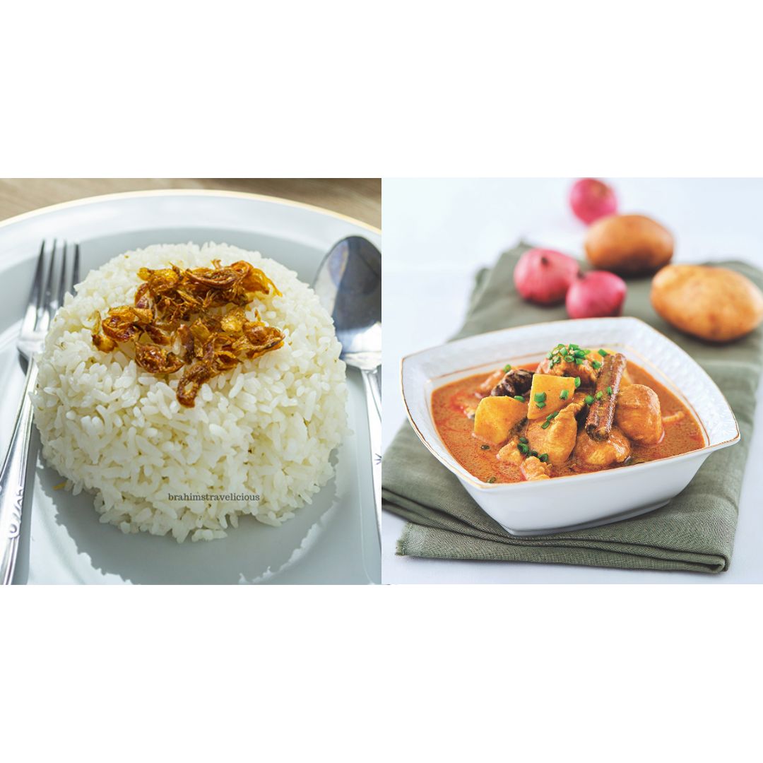 Nasi Putih & Kari Ayam dan Kentang