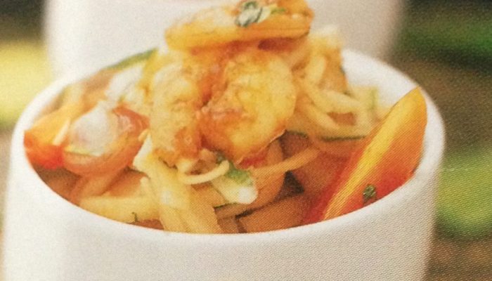 Honey Prawns And Mango Kerabu Honey Prawns And Mango Kerabu