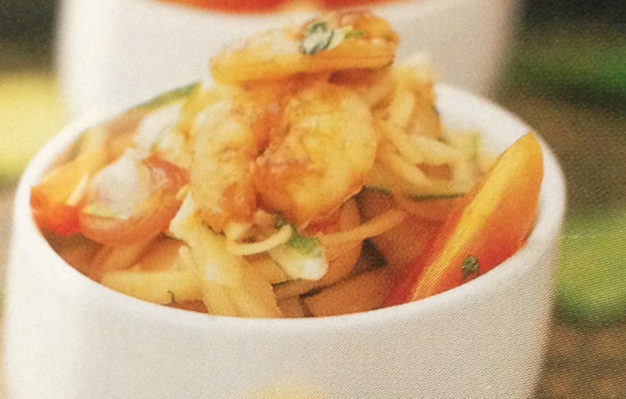 Honey Prawns And Mango Kerabu