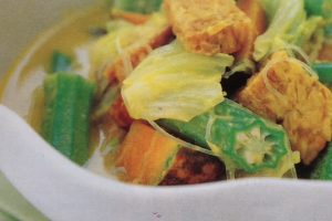 Tempe And Vegetables In Creamy Coconut Gravy