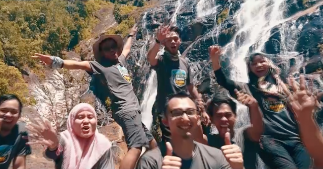 Participants at Chemerong Waterfall