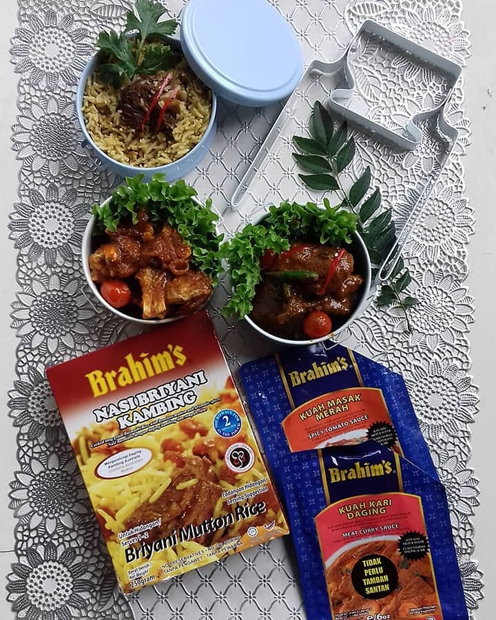 Nasi Briyani, Kari Ayam & Ikan Masak Merah@ainidiana_peai