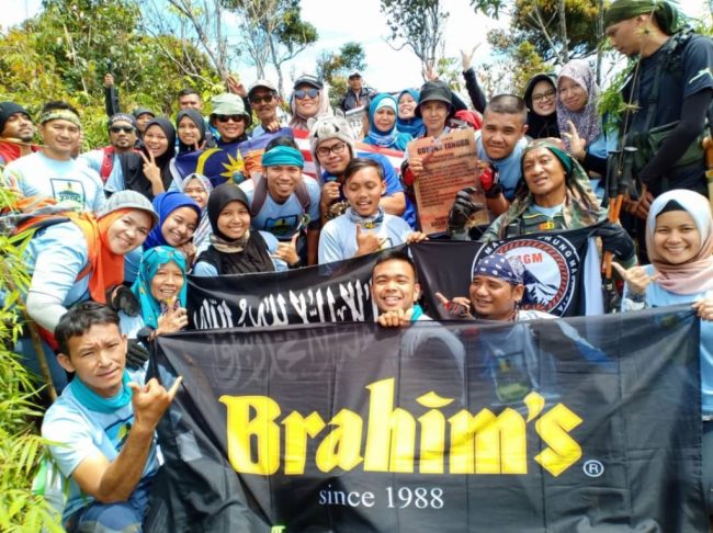 Participants at the peak of Gunung Tangga