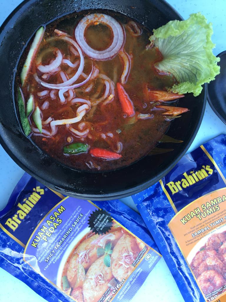 Asam Laksa Utara guna Kuah Asam Pedas & Kuah Sambal Tumis Brahim\'s