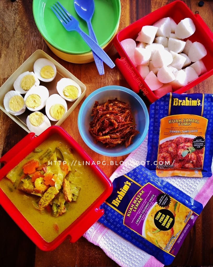 Lontong guna Kuah Masak Lemak Brahim’s1@malina_lina_pg