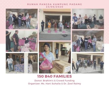 Brahim's dan Pengasih raikan 300 penduduk Rumah Pangsa Kampung Padang dan Jasin dengan pek makanan Hari Raya - 23 May 2020