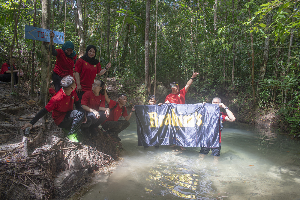 Participants at the Blue Pool.